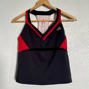 Adidas - Black/Red Active Racerback Tank Top - Size M